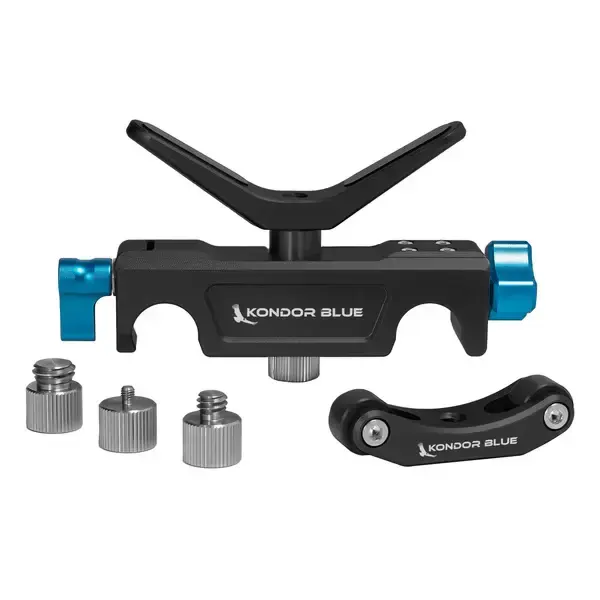 Kondor Blue - Universal Lens Support Kit for LWS 15mm Rods Raven Black
