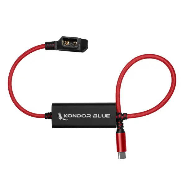 Kondor Blue - 16'' D-Tap to USB-C Power Delivery Cable for Mirrorless Cameras & Laptops