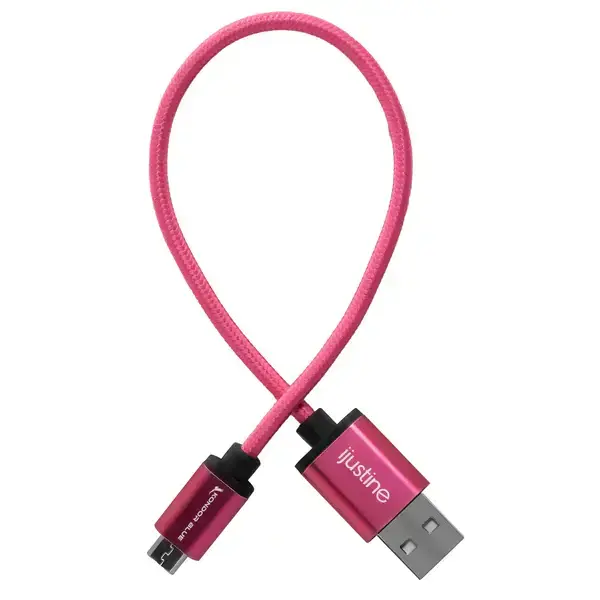 Kondor Blue iJustine Pink USB A to Micro USB Fast Charging Data Cable