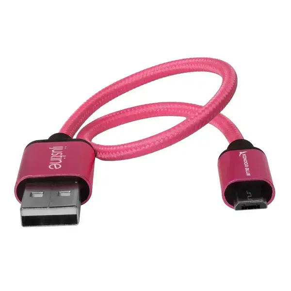 Kondor Blue - iJustine Pink USB A to Micro USB Fast Charging Data Cable 10''