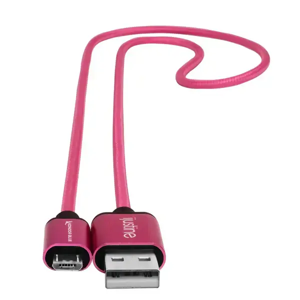 Kondor Blue - iJustine Pink USB A to Micro USB Fast Charging Data Cable 30''
