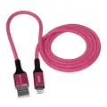Kondor Blue - iJustine Pink Lightning Cable for iPhone Charging & Sync USB-C & USB-A (1   Meter/3.3FT)