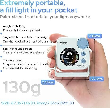 Nanlite Pico LED Mini Pocket Light (Midnight Blue)